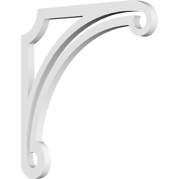 Ekena Millwork Arch Architectural Grade PVC Bracket, 5/8"W X 12"D X 12"H BKTP01X12X12AH - main